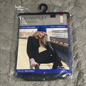 Cuddl Duds Black Stretch Leggings